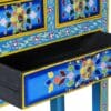Sideboard with Drawers Solid Mango Wood Turquoise Hand Painted