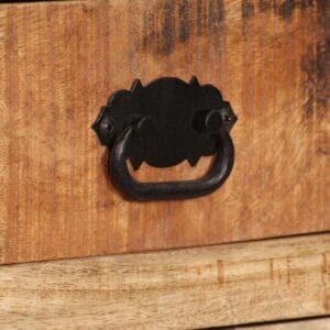 Sideboard with Shelves Solid Mango Wood 65x30x180 cm