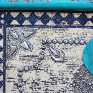 Storage Chest Blue Mango Wood 80x40x45 cm