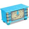 Storage Chest Blue Mango Wood 80x40x45 cm
