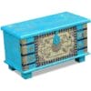 Storage Chest Blue Mango Wood 80x40x45 cm