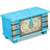 Storage Chest Blue Mango Wood 80x40x45 cm