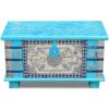 Storage Chest Blue Mango Wood 80x40x45 cm