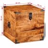 Storage Chest Cubic Rough Mango Wood