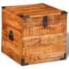 Storage Chest Cubic Rough Mango Wood