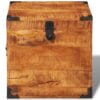 Storage Chest Cubic Rough Mango Wood