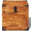 Storage Chest Cubic Rough Mango Wood