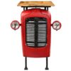 Tractor Bar Table Solid Mango Wood Red 60x150x107 cm