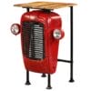 Tractor Bar Table Solid Mango Wood Red 60x60x107 cm