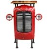 Tractor Bar Table Solid Mango Wood Red 60x60x107 cm