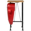 Tractor Bar Table Solid Mango Wood Red 60x60x107 cm