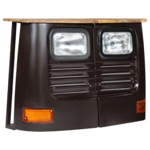 Truck Sideboard Solid Mango Wood Dark Grey
