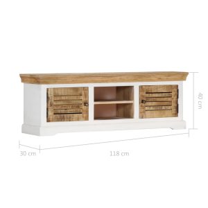 TV Cabinet 118x30x40 cm Solid Mango Wood