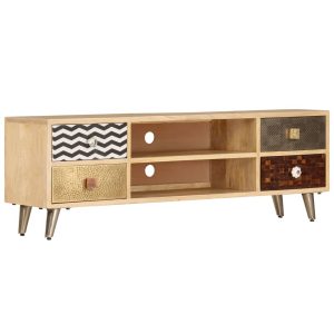 TV Cabinet 120cm Wide with Painted Drawer Fronts