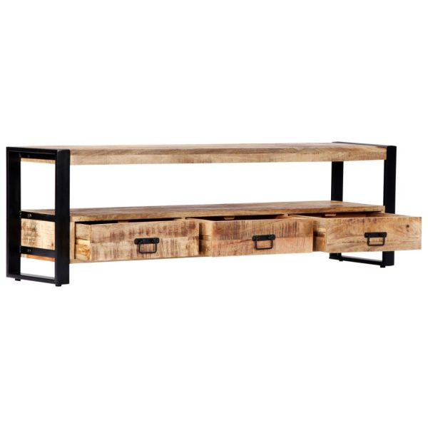 Industrial Wide TV Cabinet 150x30x45 cm Mango Wood