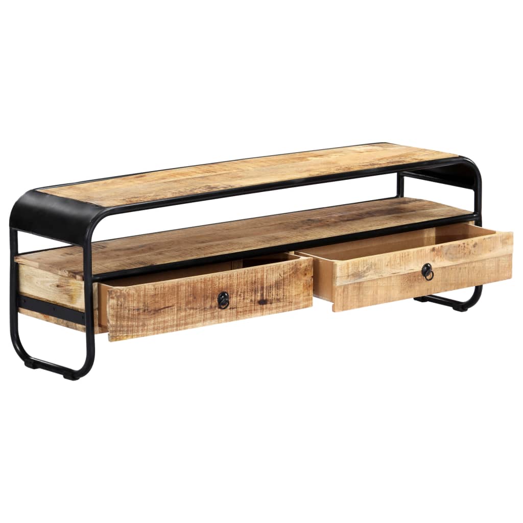 TV Cabinet Brown and 120x30x40 cm Solid Rough Mango Wood