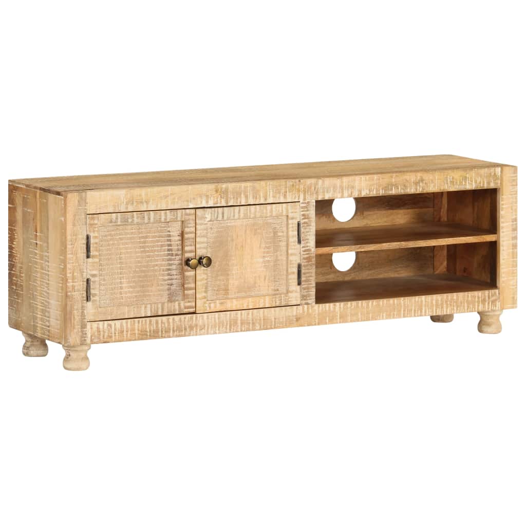 TV Cabinet Rough Mango Wood 118x30x40 cm