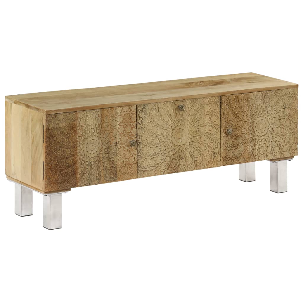 TV Cabinet Solid Mango Wood 118x30x45 cm