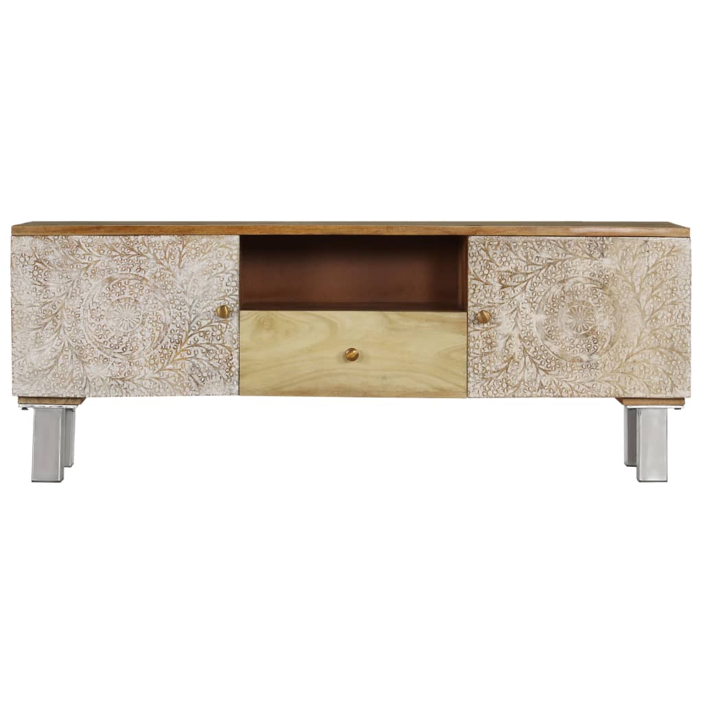 Artisan TV Cabinet Solid Mango Wood 118x30x45 cm