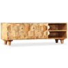 Honeycombe CNC TV Cabinet Light Mango Wood 118cm