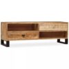 Detail Carved Mango TV Stand Unit 120cm