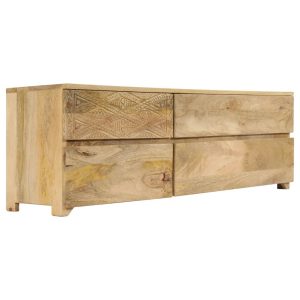 TV Cabinet Real Mango Wood 120x30x40 cm