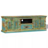 Blue Hand Painted Indian TV Unit Mango Wood 120cm