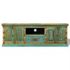 TV Cabinet Solid Mango Wood Blue Indian Hand Painted