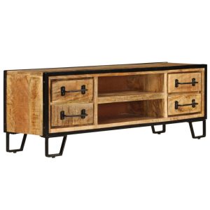 Tv Cabinet With Drawers Solid Mango Wood