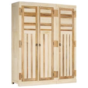 Wardrobe Set 2 Pieces Solid Mango Wood