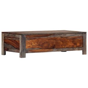 Zen Coffee Table Grey 100x55x30 cm Solid Sheesham Wood