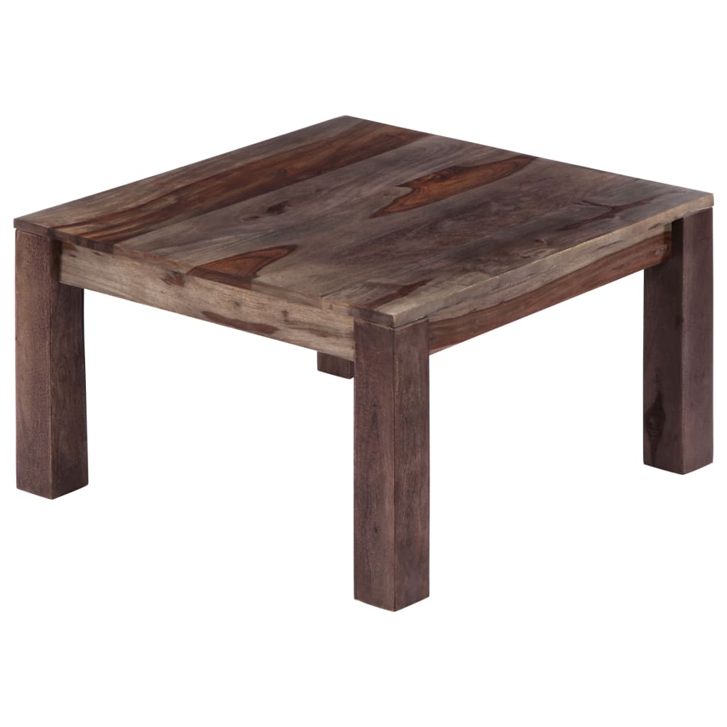 Zen Coffee Table Grey 60x60x35 cm Solid Sheesham Wood
