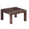 Zen Coffee Table Grey 60x60x35 cm Solid Sheesham Wood