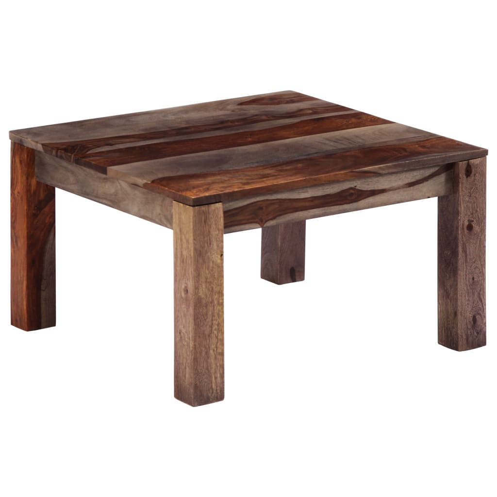Zen Coffee Table Grey 60x60x35 cm Solid Sheesham Wood
