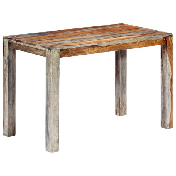 Zen Dining Table Grey 118x60x76 cm Solid Sheesham Wood