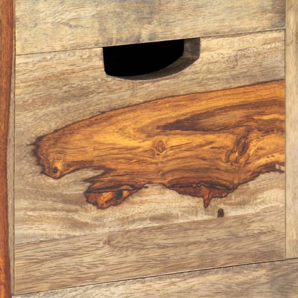 Zen Sideboard Grey 100x30x50 cm Solid Sheesham Wood