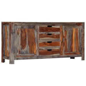 Zen Sideboard Grey 160x40x75 cm Solid Sheesham Wood