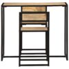 3 Piece Dining Set Solid Mango Wood