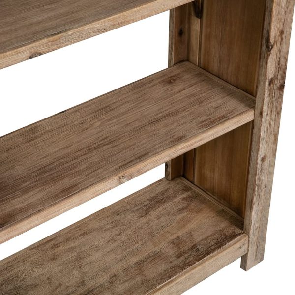 5-Tier Bookcase 80X30X180 Cm Solid Acacia Wood