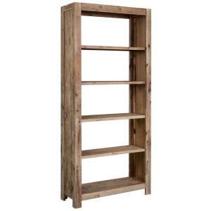 5-Tier Bookcase 80x30x180 cm Solid Acacia Wood