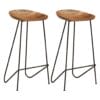 Bar Stools 2 pcs 41x36x76 cm Solid Acacia Wood