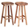 Bar Stools 2 pcs Solid Acacia Wood 38x37x76 cm
