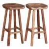 Bar Stools 2 pcs Solid Acacia Wood 38x37x76 cm