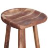 Bar Stools 2 pcs Solid Acacia Wood 38x37x76 cm