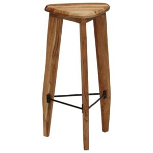 Bar Stools 2 pcs Solid Acacia Wood Triangular