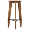 Bar Stools 2 pcs Solid Acacia Wood Triangular