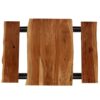 Bar Table with Benches Solid Acacia Wood 80x50x107 cm