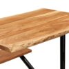 Bar Table with Benches Solid Acacia Wood 80x50x107 cm
