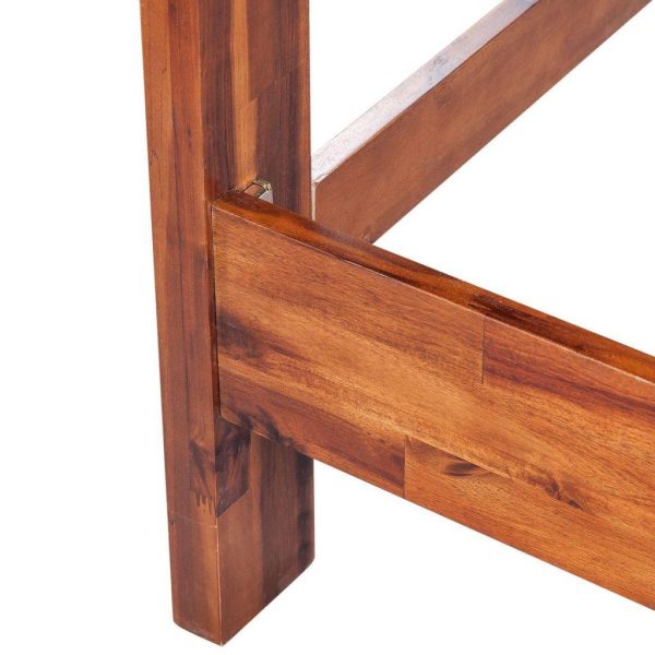 Bed Frame Brown Solid Acacia Wood 140x200 cm