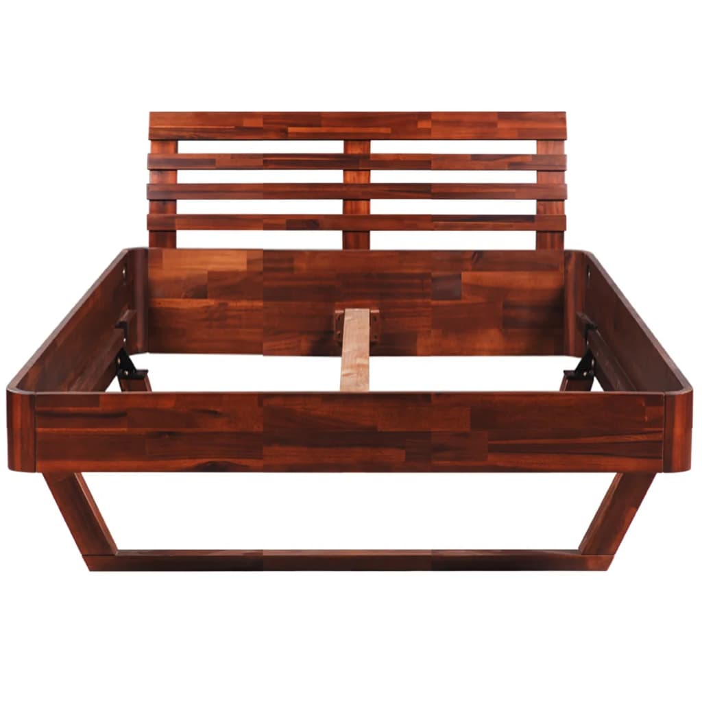Bed Frame Solid Acacia Wood 140x200 cm